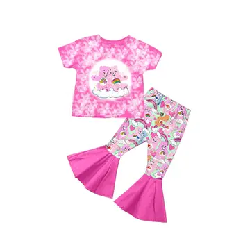 Fete copii Ziua Îndrăgostiților Haine cu Maneca Lunga Scrisoare de Imprimare T-shirt, Blaturi + Semnalizare + Pantaloni Casual, Costume Seturi