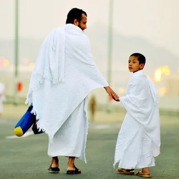 Bărbați musulmani pelerinaj haine Arabe Mecca pelerinaj eșarfă pelerinaj îmbrăcăminte Ihram Abaya Ramadan eșarfă șal Islamic