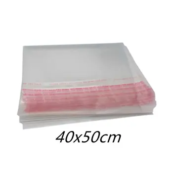 100buc 40X50cm Poli Transparent Sac de Opp autoadezive Pungă de Plastic pentru Tricou, Haine de Ambalare Clar Sac de Depozitare
