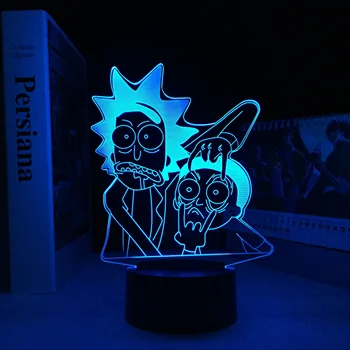 Figura Anime Băiat Și om de Știință 3D Lampa pentru Decor Dormitor Veioza Cadou de Ziua Manga Junji Ito Colectare a CONDUS Lumina de Noapte