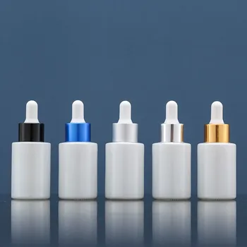 En-gros Personalizate 1oz 30 ml de Lux de Culoare Ecran de Imprimare Cosmetice Umăr Plat Ulei Esențial de Sticla Dropper Fata Flacon Ser
