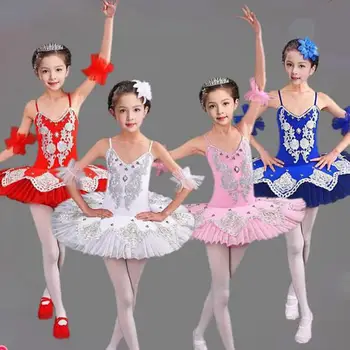 Copii Profesionale Paiete Lacul Lebedelor Balet Costume De Dans Tutu Balet Dans Fete Rochie De Bal Etapă Purta Rochie De Dans Arată