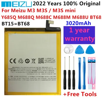 NOU Original MEIZU BT68 BT15 Baterie Pentru MEIZU M3/M688U/M688M/M688H/M688Q M3S/Y685H/Y685Q/Y685H/Y685M Baterii de Telefon Mobil