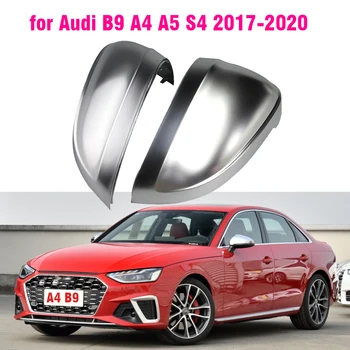 Pentru Audi A4 A5 S4 S5 B9 Auto Oglinda Retrovizoare Capacului Lateral Aripa Proteja Cadru Acoperă Trim Argintiu Mat, Crom Shell