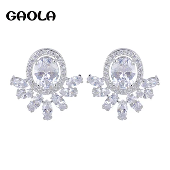 GAOLA Vânzare Fierbinte Moda Bijuterii Cercei Floare de Cristal Cercei Stud de Lux Bijuterii Cadou de Nunta pentru Femei GLE5462