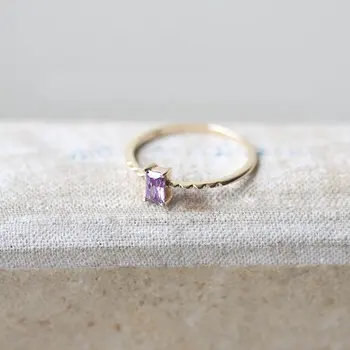 Fete Cristal Violet Logodna Bijuterii De Moda Pentru Femei Simple De Nunta Inel Inele