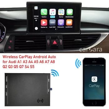 iPhone carplay adaptor android interfata auto pentru 2012-2018 A6 A7 C7 MMI ecranul radio lucra cu iPhone, telefon android airplay ios