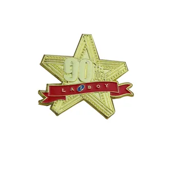 Fabrica ridicata star logo-ul insigne de vânzare cele mai bune comemorative din metale brosa insigne