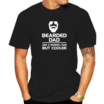 Noutatea Cu Barbă Tatăl Ca Tată Normal Cooler T-Shirt Mens Scurt Mâneci Supradimensionate Streetwear Hip Hop Imprimat Tricouri Top Tees
