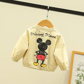 Nouă Copii Disney înapoi lui Mickey Mouse Desene animate de Imprimare Jacheta Femei și Bărbați Copil Exterior cu Fermoar Cardigan Primăvara Și Toamna