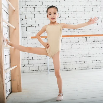 Copiii Sling Nud Tricou Copii, Gimnastica, Balet, Dans Tricou Fete Carne De Dans Costum Sling Bodysuit Fata Practica Haine