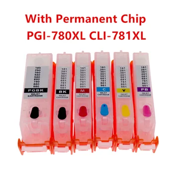 Compatibil IGP-780 CLI-781 PGI780 CLI781 780 781 refillable cartuș de cerneală pentru canon PIXMA TR8570 TS8170 TS9170 TS8270 TS8370