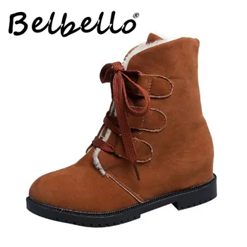 Belbello 2019 noi snowfield cizme femei, tocuri plat, iarna bumbac cizme pentru femei, pantofi de bumbac, pe scară largă transfrontaliere