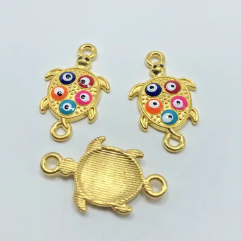 10buc culoare picură ulei de metal turtle conexiune pentru bijuterii de moda de a face manual DIY brățară colier accesoriu cu ridicata