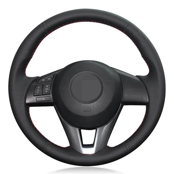 Volan masina Capac de Mână-cusute de Piele Negru Pentru Mazda 3 Axela Mazda 6 Mazda Atenza 2 CX-3 CX-5 Scion iA 2016