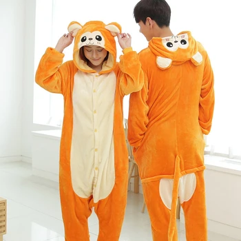 Adulți Kigurumi Maimuță Seturi De Pijamale Pijamale Pijama Animal Costum Cosplay Femei Îmbrăcăminte De Iarnă De Animale Drăguț Costum De Iarnă