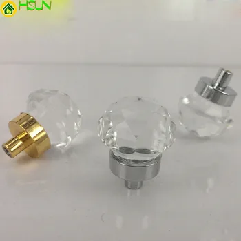 Singur orificiu de cristal ciuperci mingea se ocupe de Cristal emisfera ocupe cabinetul sertar en-gros de cristal în mâner