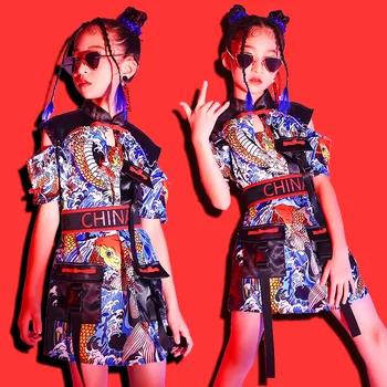 Fetele Podium Creatie Vestimentara T Etapă De Moda Pentru Copii Națională Chineză Valul Haine Dominator Model De Costum De Lux