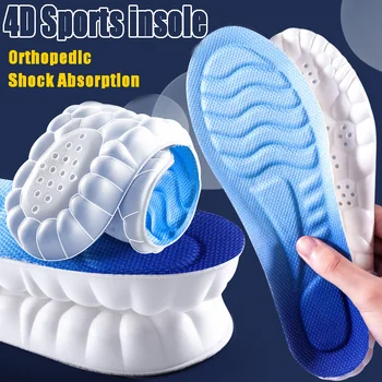 4D Tălpi interioare Pantofi Sport Talpa Absorbție de Șoc Deodorant Respirabil Perna PU Funcționare Branț Picioarele Om Femeile Semele Ortopedice