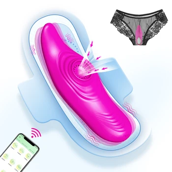 Chilotei Vibrator Invizibil Suge Vibratorul pentru Femei Clitorisul Stimularea APP Bluetooth Wireless de Control Biberon Adult Jucarii Sexuale