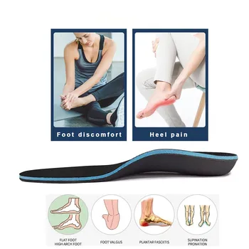 3cm suport arc semele ortopedice pentru bărbați cu picioare plate XO-picior casual sport insoles pentru a îmbunătăți picior inversiune