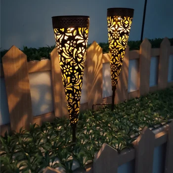 2 Buc Metal Lumini Solare de Gradina Pentru Exterior Decoratiuni de Gradina, LED Lumini de Gradina Pentru Balcon Cutii de Flori Gazon Calea