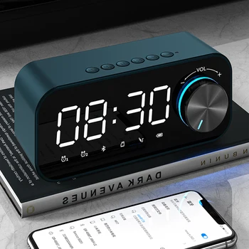 LED-uri Digitale Ceas Deșteptător Vorbitor Player de Muzică Electronică, Ceasuri de Masă Decor Acasă fără Fir Bluetooth Boxe 5.0 Ceas de Birou