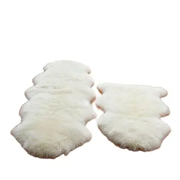 Cald Plin bucată de piele de oaie natural covoare alb de blana de oaie covor canapea/scaun calculator mat moale dormitor covor din blană de oaie