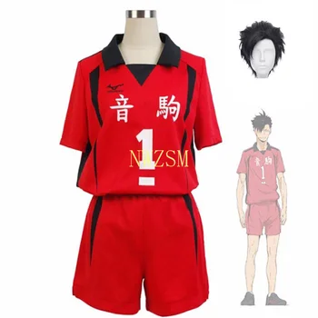 Haikyu Haikyuu!! Nekoma liceul NR. 1 Tetsuro Kuro Volei Tricouri Sport Club T Camasa pantaloni Scurți Anime Cosplay Costum