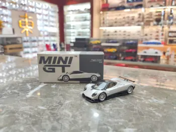 MINI GT 1: 64 Pagani Zonda f argintiu Colectie de turnat din aliaj de decorare auto jucarii model