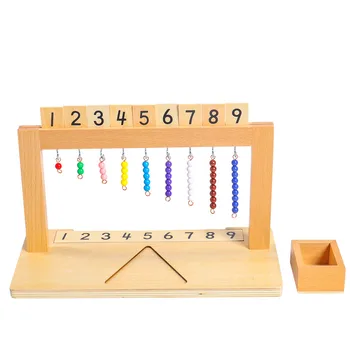 Montessori Cuier pentru Șirag de mărgele de Culoare Scări cu Margele Montessori Matematica matematica Eductional Materiale și Instrumente de Învățare Preșcolar Jucărie
