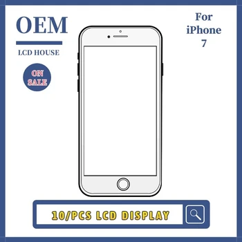 10buc/Lot OEM Ecran LCD Pentru iPhone 7 7G Touch Screen Digitizer Inlocuire de Asamblare Alb Negru Complet Compatibler Ecran LCD