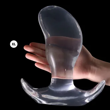 Transparent Anal Plug Imens Fisting Buttplug Masaj de Prostata Adult Sex Anal Jucării pentru Femei Barbati Big Butt Plug Sex-Shop