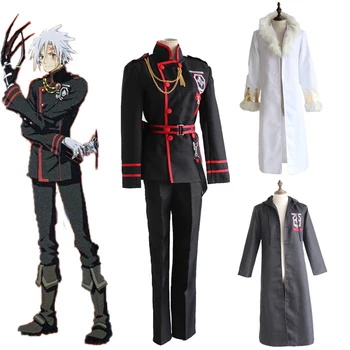 Anime D. Gray-man Allen Walker Cosplay Costum Set Complet Uniformă Școlară ( Top + Pantaloni + Curea + Geanta + Accesorii ) costum de Halloween