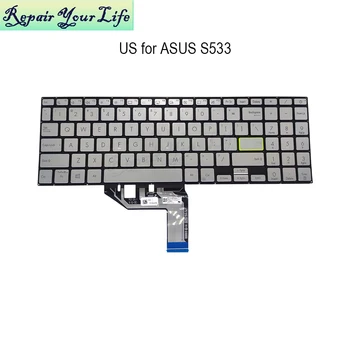 Noi NE-limba engleză Tastatură iluminare din spate pentru ASUS VivoBook S15 S533 S533EQ UA S533IA S533JQ laptop tastaturi cu iluminare din spate piese de pc-uri 210FUS00