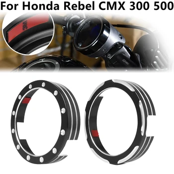 1 BUC Motocicleta Vitezometrul Instrument Metru Inel Capac de Protecție din Aluminiu Negru pentru Honda Rebel CMX 300 500