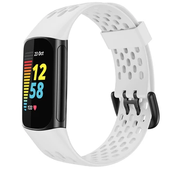 ANBEST Watchband Compatibil pentru Fitbit Charge5 de Înaltă Calitate Silicon Moale de Înlocuire Sport Curele pentru Fitbit Charge5 Centura