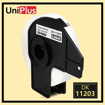 UniPlus 11203 DK Rola 17*87mm Dosar Etichete se Potrivesc pentru Brother QL Imprimantă de Etichete QL-500 QL550 QL-570 QL570VM 300pcs Hârtie Albă