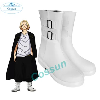 Sano Manjiro Cosplay Pantofi Anime Tokyo Răzbunătorul Mikey Boot Șanț Pantofi pentru Halloween, Carnaval Cizme Prop Personalizate
