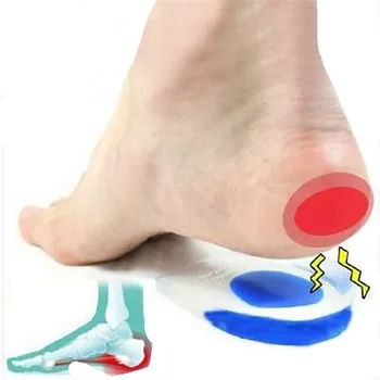 1 Pereche Moale Din Silicon Gel Insoles Pentru Pinteni Toc Durere De Picioare Perna Masaj Pentru Picioare Îngrijire Jumătate Toc Branț Pad Pantofi De Înălțime Crește