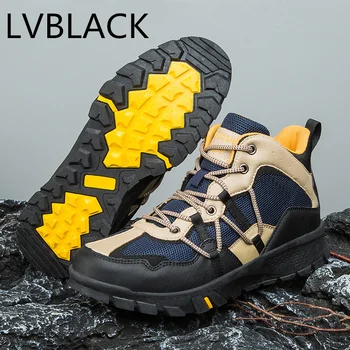 Pantofi de alpinism Drumeții Pantofi pentru Bărbați Pantofi de Alpinism de Vară Respirabil Non-alunecare, rezistent la Uzura Mid-top în aer liber, Pantofi pentru Bărbați