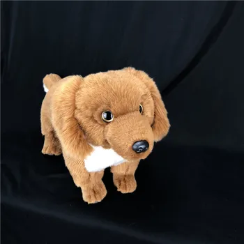drăguț simulare teckel câine de pluș maro câine papusa cadou de aproximativ 40cm