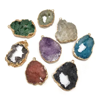 Piatra naturala de cristal pandantiv de formă neregulată farmec deosebit pentru a Face Bijuterii DIY Colier accesorii Reiki de Vindecare Cadou