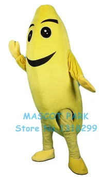 mascota Realist Banana Mascota Costum Adult Dimensiunea de desene animate de fructe de banane Tema Anime, Cosplay, Costume de Carnaval Rochie Fancy Kituri