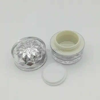 Gol 5g probă Acrilice crema Borcan recipient Mini Cosmetice Crema Borcan sticle cu capace,Ambalare produse Cosmetice F553