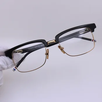 Retro de înaltă Calitate Jumătate-rim Pătrat Ochelari 006 pentru Bărbați Blând Optic Ochelari Rame oculos de sol