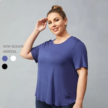 Plus Dimensiunea Îmbrăcăminte Pentru Vara cu Maneci Scurte T-Shirt Gât O bandă Încrețită, Culoare Solidă Tricou de Mari Dimensiuni Subțire Vrac Topuri XL-4XL