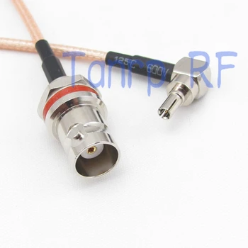 15CM Coadă coaxial cablu RG316 cablu de 6 inch mini BNC female piuliță pereților etanși la CRC9 de sex masculin unghi drept RF adaptor conector