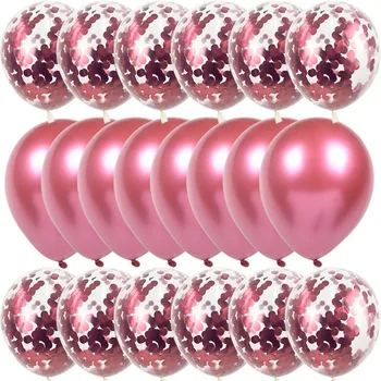 20buc Rosu Balon cu Aer Set Confetti Metalice Baloane Petrecere de Aniversare de Nunta de Decorare a Aniversare Globols Copil de Dus Balon