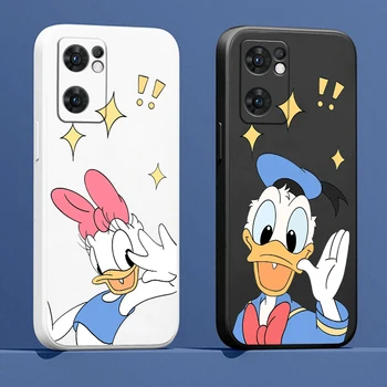 Printesa Disney Donald Duck Lichid Coarda Acoperi Telefon Caz Pentru OPPO A73 A31 2020 Reno7 SE 6 5 4 2 Z Lite Pro Plus 5G 4G Funda
